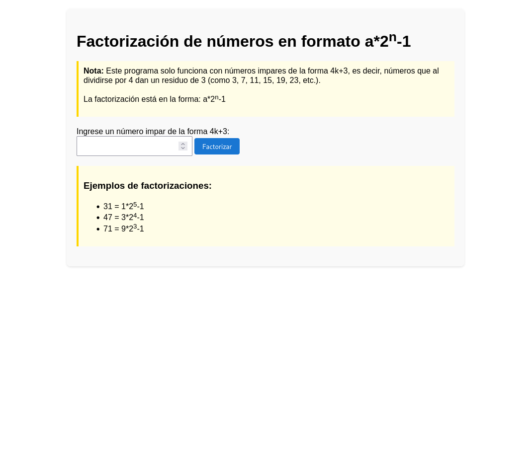 Factorizacion