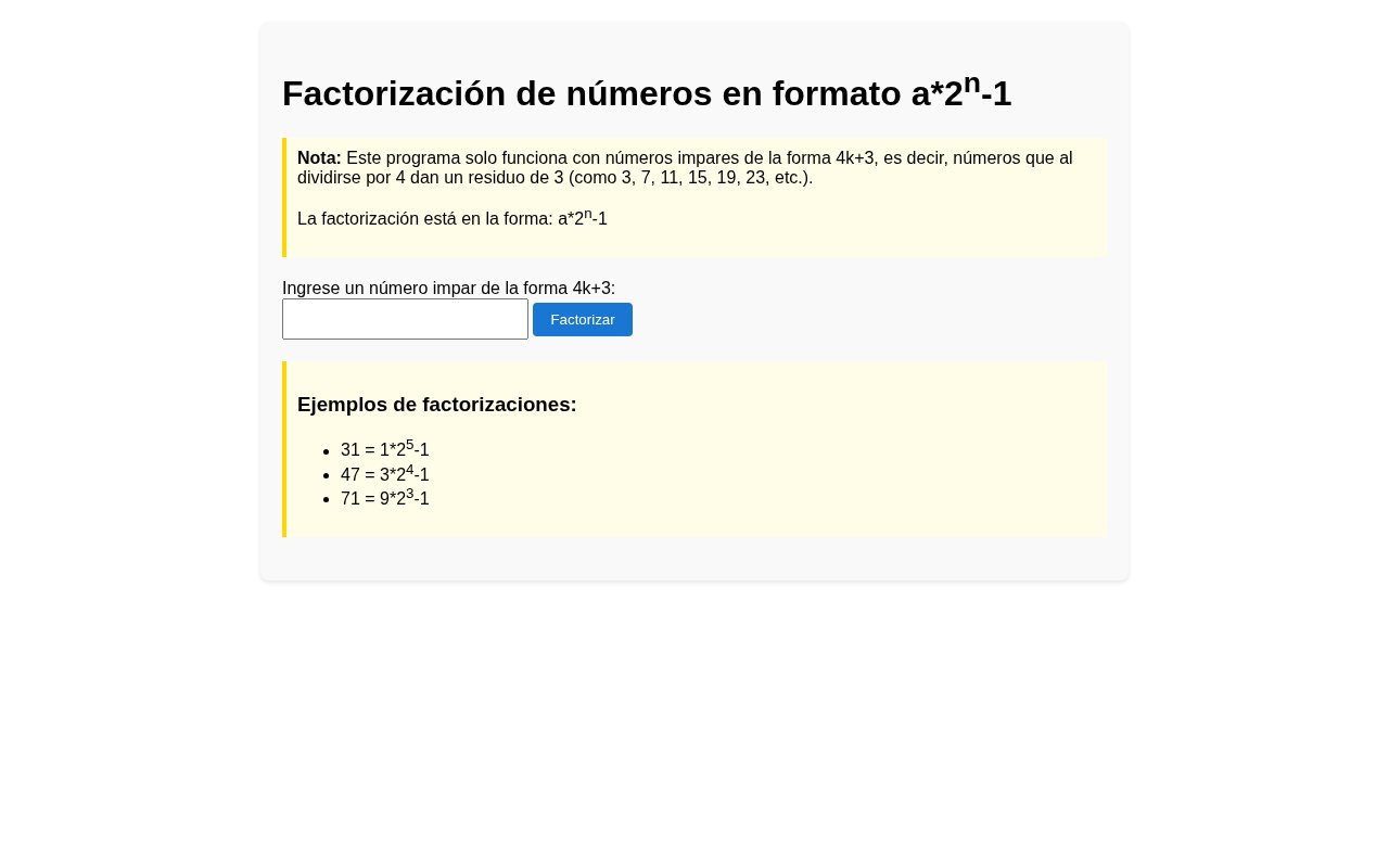 Factorizacion